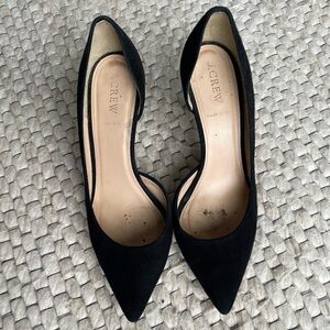 J. Crew suede black pumps, Made in Italy, size 8